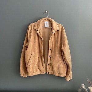 Cord coach jacket in tan